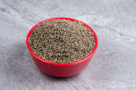 Indian spices cumin seeds isolated.