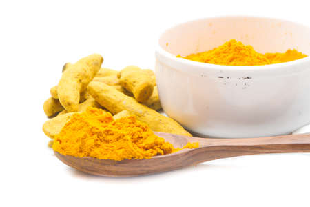 indian spices isolated on white background.の写真素材