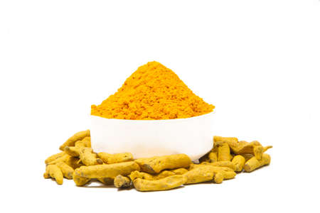 indian spices isolated on white background.の写真素材