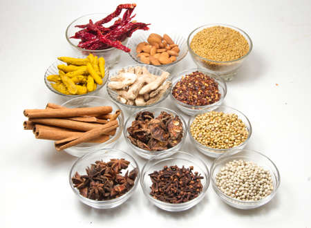 Aromatic spices. Food ingredients.