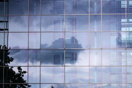 Glass facades of modern office buildings.の写真素材