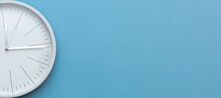 Clock, time management concept, time planning. Web banner, free space.の写真素材