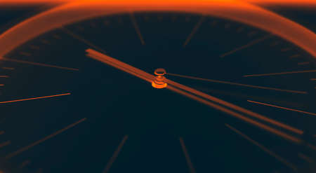 Modern background with clock and arrows.の写真素材