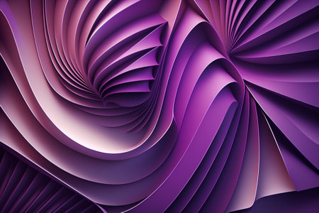 Abstract background with purple curved lines. 3d rendering, 3d illustration.の素材