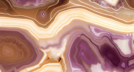 The texture of onyx gemstones is brown and purple. Generative AI.の素材