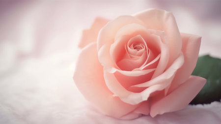 Rose flower, a soft dreamy sweet flower for love and romance. Generative AI.の素材