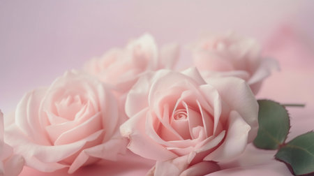 Rose flower, a soft dreamy sweet flower for love and romance. Generative AI.の素材