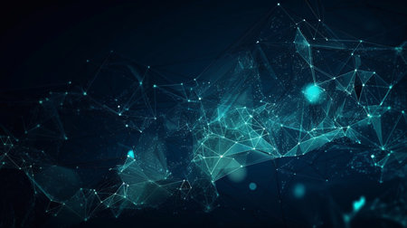 Abstract technical background. Information technology, Digital data transmission high-speed internet, technology of the future. Generative AI.の素材