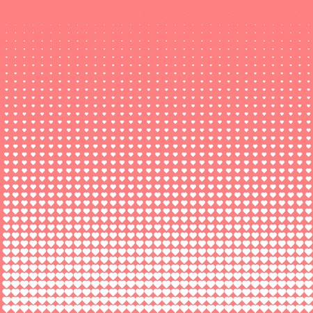 Vector halftone love. White loves on pink background.のイラスト素材