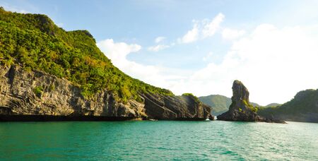 sea and islandの写真素材