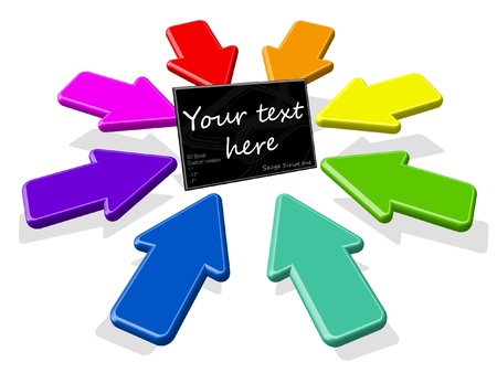 Arrows to the center pointのイラスト素材