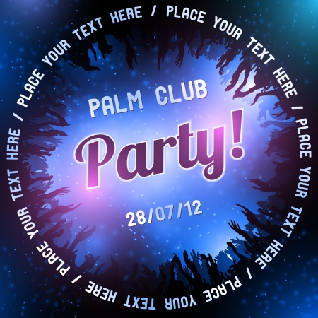 Blue Party flyer vector templateのイラスト素材