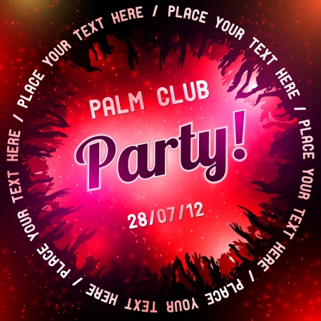 Red Party flyer vector templateのイラスト素材