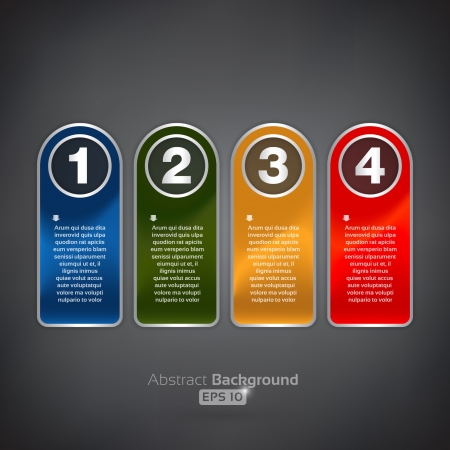Four rounded tagsのイラスト素材