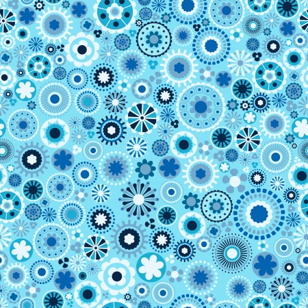 Abstract Flowers Patternのイラスト素材