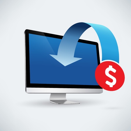 Electronic payingのイラスト素材