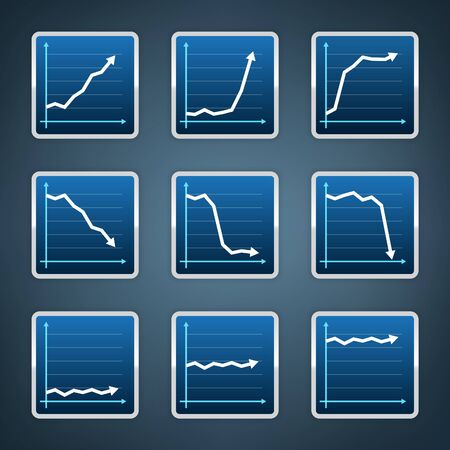 Graph setのイラスト素材
