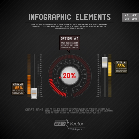 Detailed colorful infographic elementsのイラスト素材
