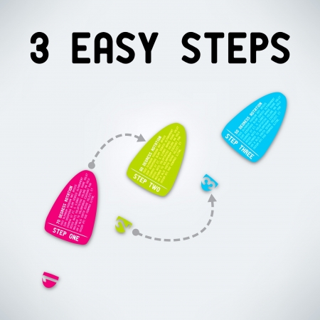 Three easy stepsのイラスト素材