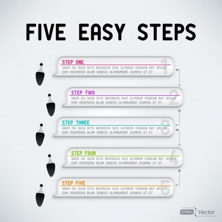 Five easy stepsのイラスト素材