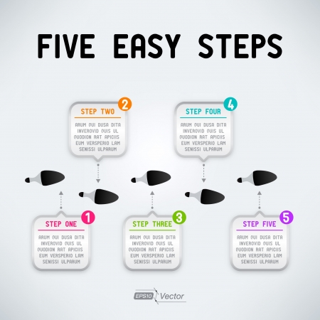 Five easy stepsのイラスト素材