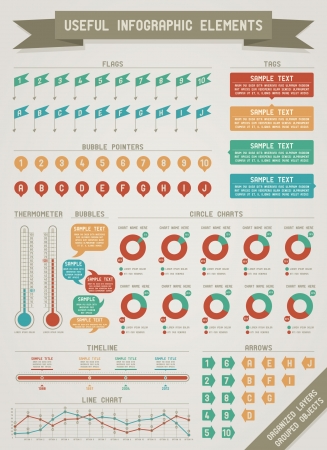 Useful infographic elementsのイラスト素材