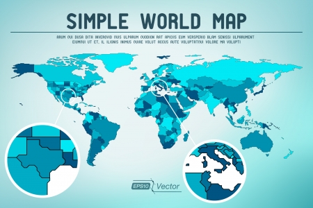 Abstract simple world map designのイラスト素材
