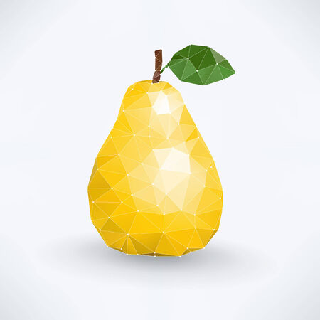 Abstract isolated pear fruitのイラスト素材
