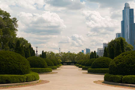 Park in the middle of a city.の写真素材