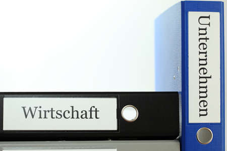 folders - concept for modern business with white backgroundの写真素材