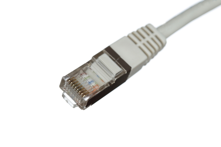 close up shot of a network plug