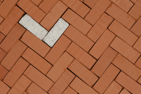 pattern with bricks on a floor groundの写真素材