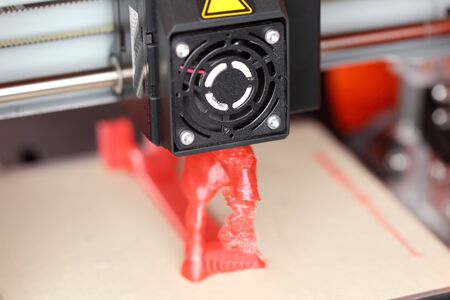 3d printing head is creating a object