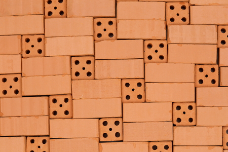 basement replay pattern with different red bricksの写真素材