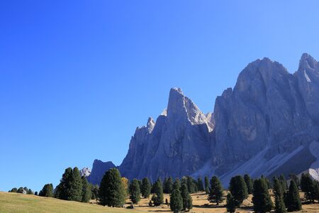 some rock walls on a sunny autumn day in italy