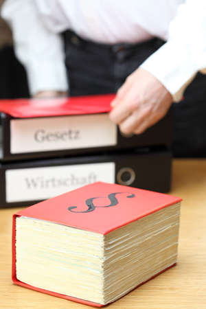 law folder on a desk in an officeの写真素材