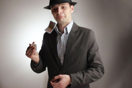 Cards in handのeditorial素材