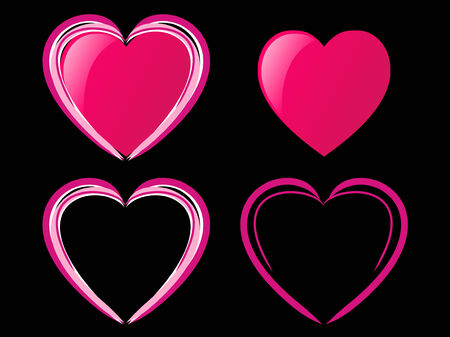 Valentine card with heartsのイラスト素材