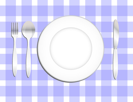  Kitchen Utensils and porcelain plateのイラスト素材