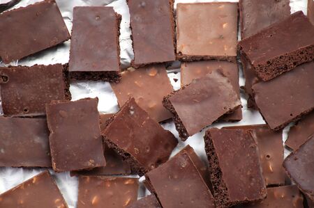 Background of dark and milk chocolateの写真素材