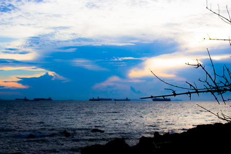 The vast territorial sea, beautiful scenery.の写真素材