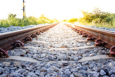 Railroad tracks,railroad.の写真素材