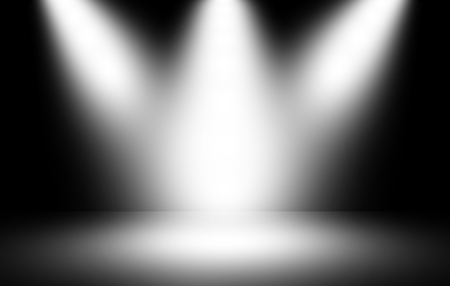 Stage spotlight on dark background.の写真素材