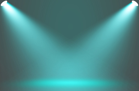 Spotlight blue effect on stage background.の写真素材