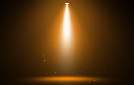 Spotlight glow orange background.の写真素材