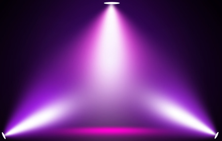 Spotlight glow purple background.の写真素材