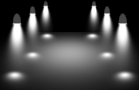 Walk on stage in the spotlight.の写真素材