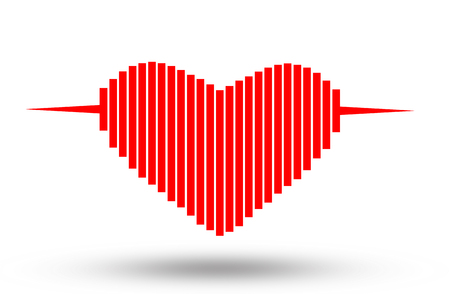 Electrocardiogram, ecg or ekg - medical icon.の写真素材