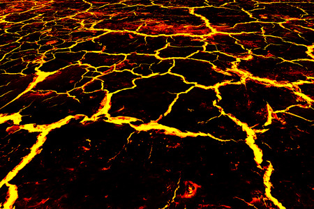 Global warming, ground volcanic eruption.の写真素材