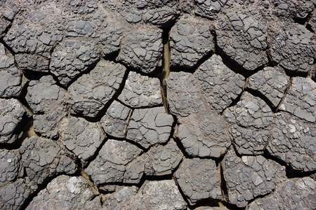 Crack ground drought area background.の写真素材